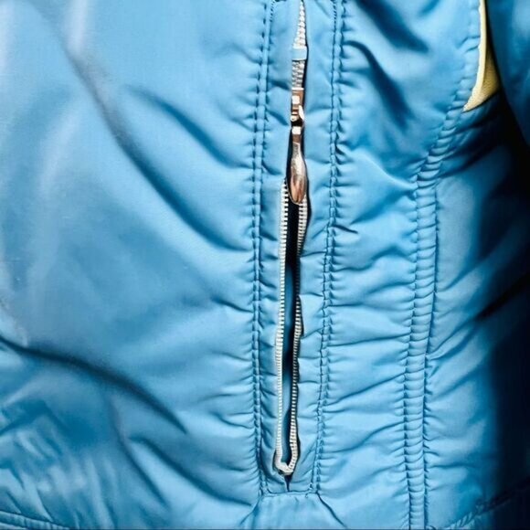 Vintage 70s Robbe Skiwear Apres Ski Outerwear Down Puffer Jacket Blue M - Picture 13 of 16